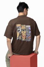 Hunt Mode Animal Warriors oversized anime streetwear tee