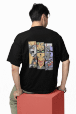 Hunt Mode Animal Warriors oversized anime streetwear tee