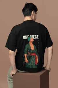 Three Sword Resolve Zoro oversized anime streetwear tee