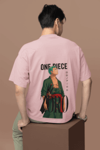 Three Sword Resolve Zoro oversized anime streetwear tee