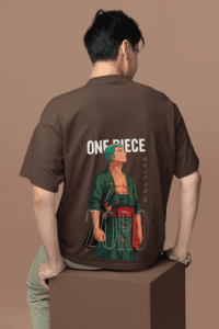 Three Sword Resolve Zoro oversized anime streetwear tee