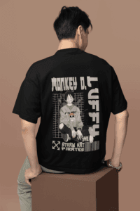 Next-Gen Pirate Vibes Luffy oversized anime streetwear tee