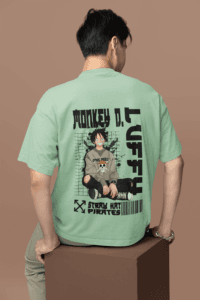 Next-Gen Pirate Vibes Luffy oversized anime streetwear tee