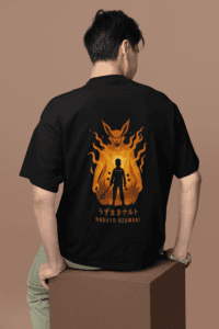Naruto Kurama oversized anime streetwear tee