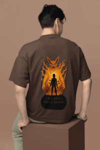 Naruto Kurama oversized anime streetwear tee