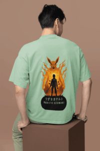 Naruto Kurama oversized anime streetwear tee