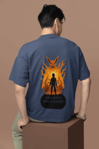 Naruto Kurama oversized anime streetwear tee