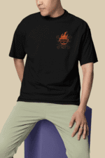 Final Showdown Fire Luffy oversized anime streetwear tee