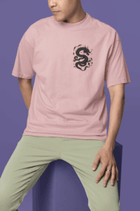 Rise of the Black Dragon Katana oversized anime streetwear tee