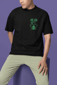 No Regrets Zoro Oversized Graphic Tee anime oversized streetwear t shirt front and back design