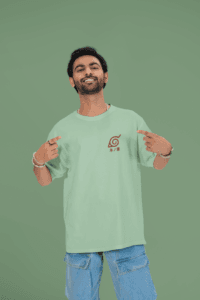 Naruto Legacy of the Leaf oversized anime streetwear tee
