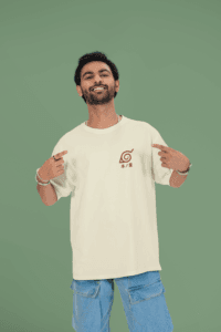 Naruto Legacy of the Leaf oversized anime streetwear tee
