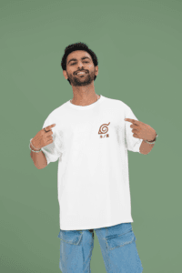 Naruto Legacy of the Leaf oversized anime streetwear tee