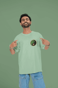 Panda Mastery Zen Warrior oversized anime streetwear tee