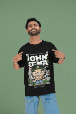 Never Give Up John Cena oversized anime streetwear tee
