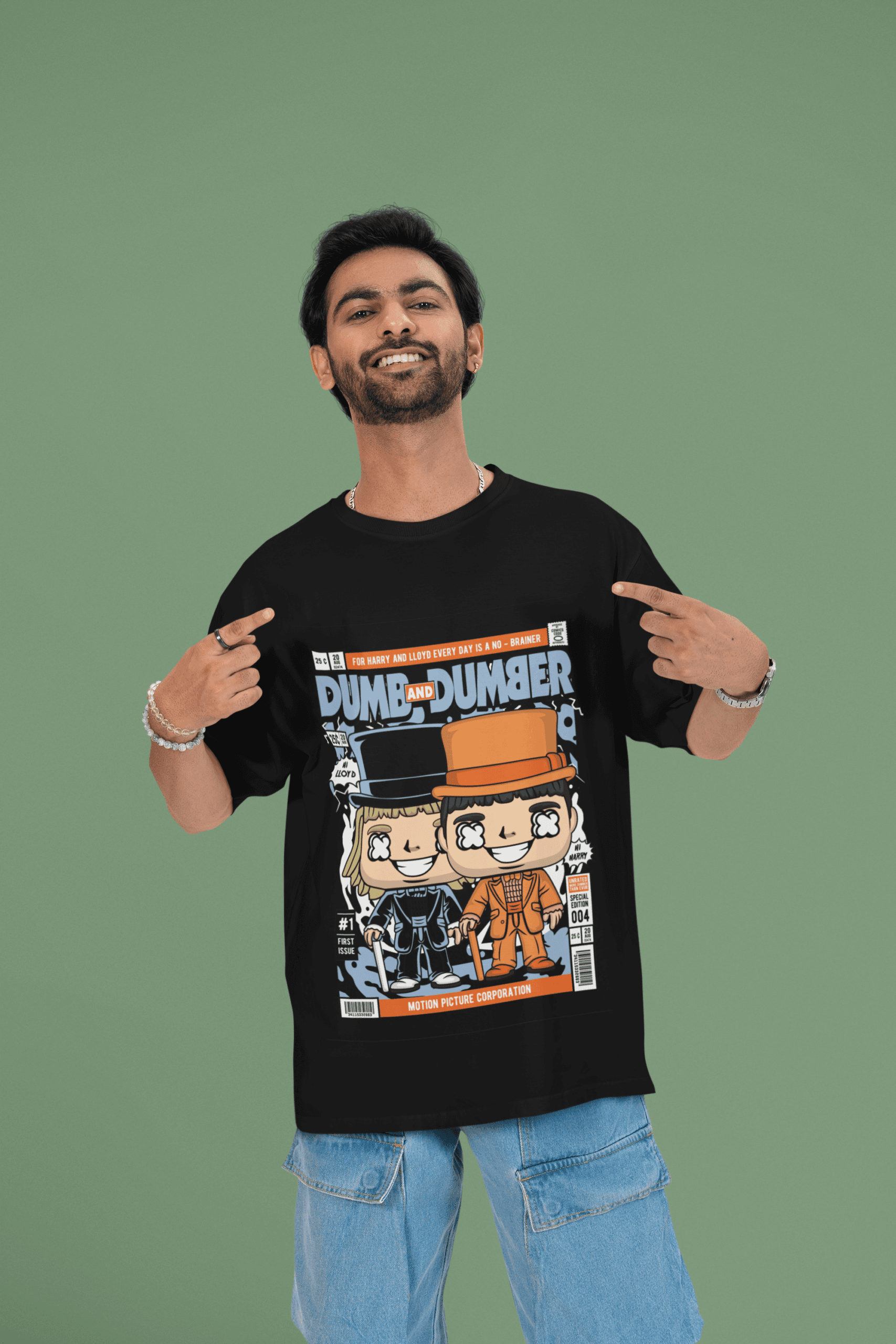 No Brains All Style Dumb and Dumber Tee oversized anime streetwear tee No Brains All Style Dumb and Dumber Tee oversized anime streetwear tee