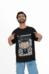 Bedrock Throwback Flintstones oversized anime streetwear tee