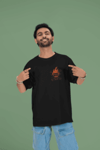 Flames of Defiance Red Yonko Clash Oversized Tee | Mist & Cozy - Mist & Cozy