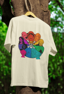 Straw Hat Pride Rainbow Crew oversized anime streetwear tee