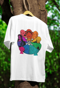 Straw Hat Pride Rainbow Crew oversized anime streetwear tee