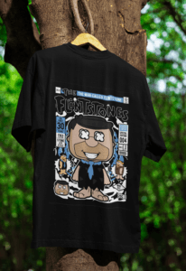 Bedrock Throwback Flintstones oversized anime streetwear tee