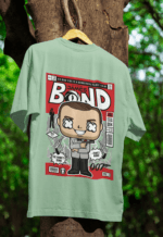 James Bond oversized anime streetwear tee