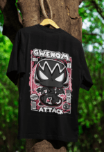 Symbiote Style Gwenom oversized anime streetwear tee