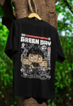 Punk Parade Green Day oversized anime streetwear tee