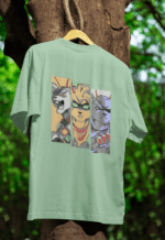 Hunt Mode Animal Fighter oversized anime streetwear tee