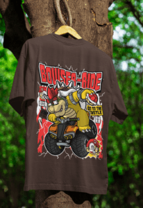 Bowser Ride Oversized Comic Tee oversized anime streetwear tee
