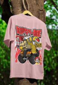Bowser Ride Oversized Comic Tee oversized anime streetwear tee