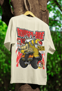 Bowser Ride Oversized Comic Tee oversized anime streetwear tee