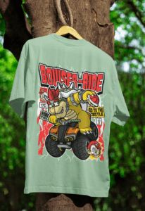 Bowser Ride Oversized Comic Tee oversized anime streetwear tee