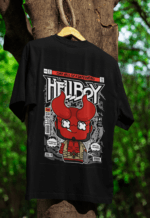 Inferno Hellboy oversized anime streetwear tee