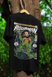 Trident Drip Aquaman oversized anime streetwear tee