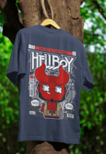 Inferno Hellboy oversized anime streetwear tee