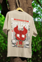 Inferno Hellboy oversized anime streetwear tee