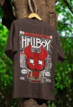 Inferno Hellboy oversized anime streetwear tee