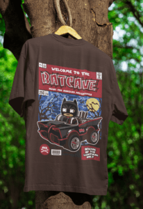 Batcave Blitz oversized anime streetwear tee