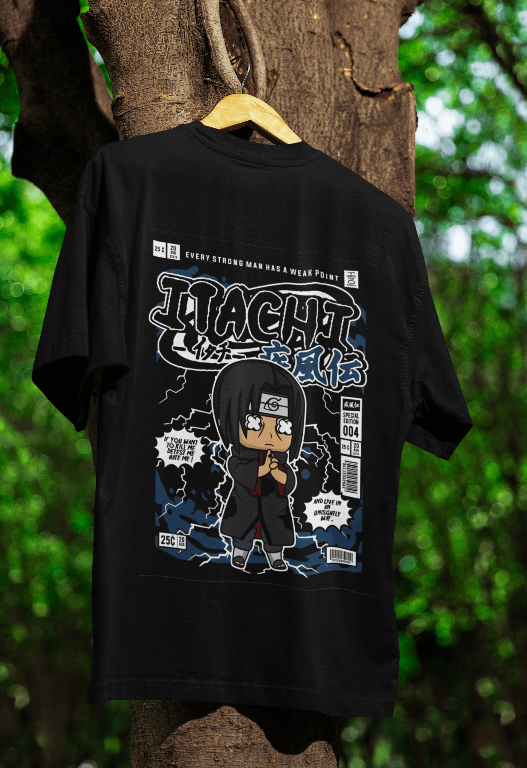Shinobi Itachi oversized anime streetwear tee Shinobi Itachi oversized anime streetwear tee