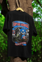 Captain America oversized anime streetwear tee