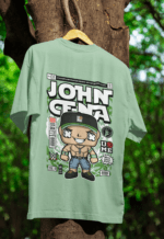 Never Give Up John Cena oversized anime streetwear tee