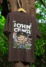 Never Give Up John Cena oversized anime streetwear tee