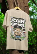 Never Give Up John Cena oversized anime streetwear tee