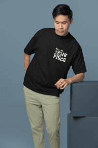 One Piece Freedom oversized anime streetwear tee