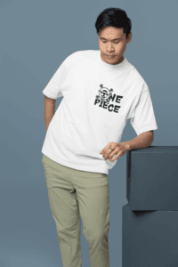 One Piece Freedom oversized anime streetwear tee