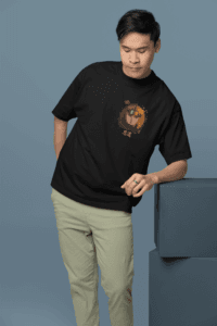 Naruto vs Pain oversized anime streetwear tee