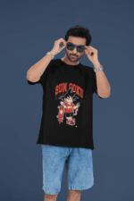Skate. Fight. Repeat. Sun Goku oversized anime streetwear tee