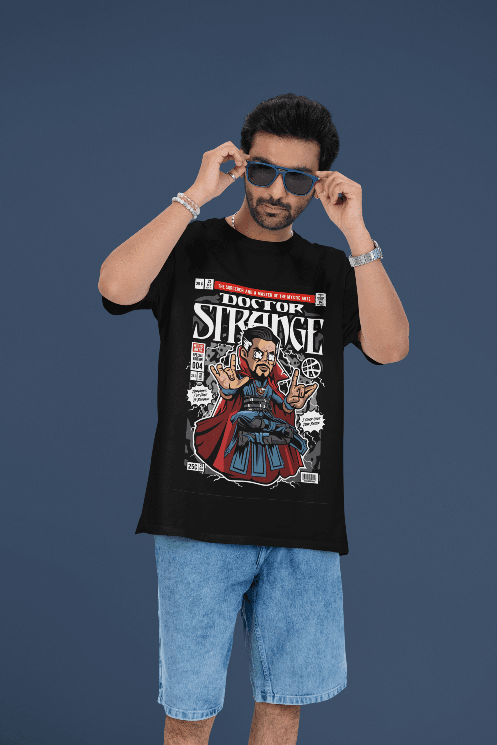 oversized-t-shirt-mockup-featuring-a-man-putting-on-his-sunglasses-in-a-studio-m53043_4 Master the Mystic Arts Doctor Strange oversized anime streetwear tee