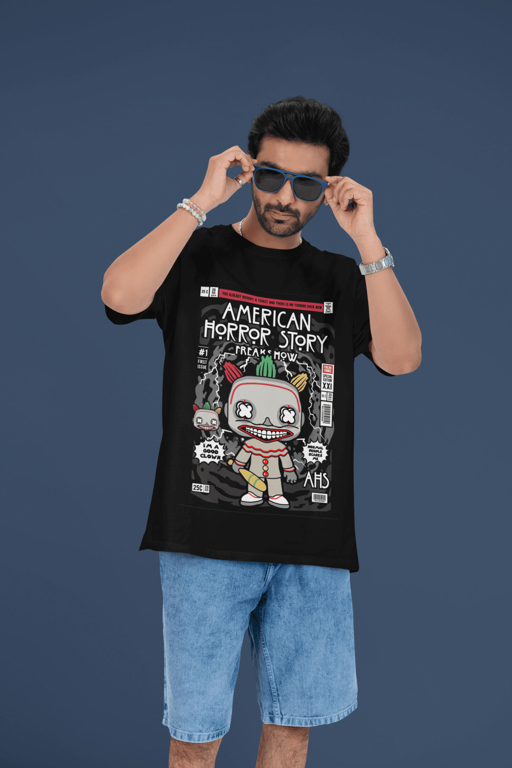 Step Into the Freak Show AHS oversized anime streetwear tee Step Into the Freak Show AHS oversized anime streetwear tee